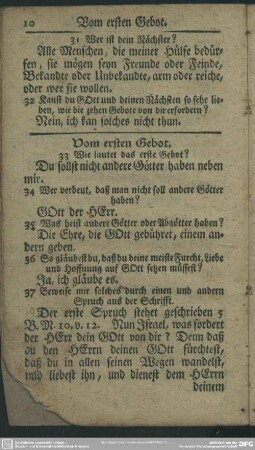 Vom ersten Gebot