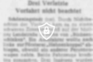 Drei Verletzte - Vorfahrt nicht beachtet