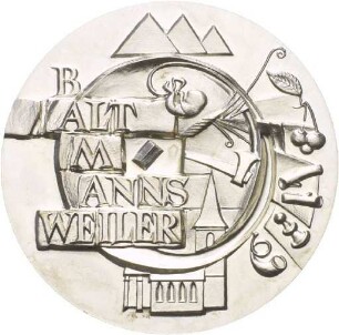Medaille von Victor Huster auf 700 Jahre Baltmannsweiler 1299-1999