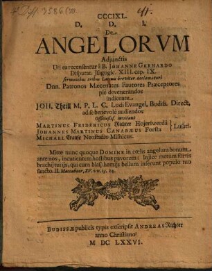 De angelorum adiunctis