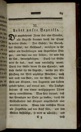 XI. Ueber unsre Begriffe. - XV. Pluto und Aristophanes.