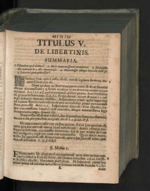 Titulus V. De libertinis.
