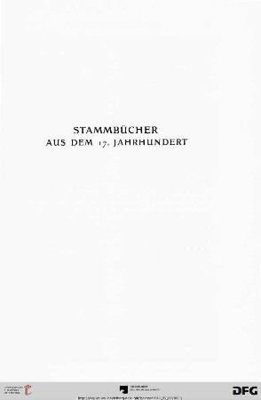 Stammbücher aus dem 17. Jahrhundert (Nr. 46-145)