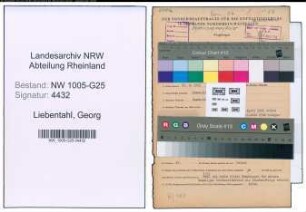 Entnazifizierung Georg Liebentahl , geb. 23.04.1903 (Vertreter)