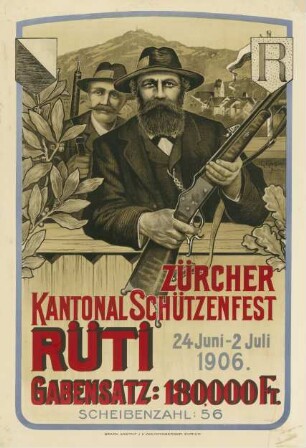 Zürcher Kantonal Schützenfest. Rüti 1906