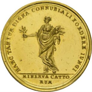 Medaille: Vermählung Karl Friedrich von Baden-Durlach und Caroline Luise von Hessen-Darmstadt
