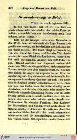 Sechsundzwanzigster Brief