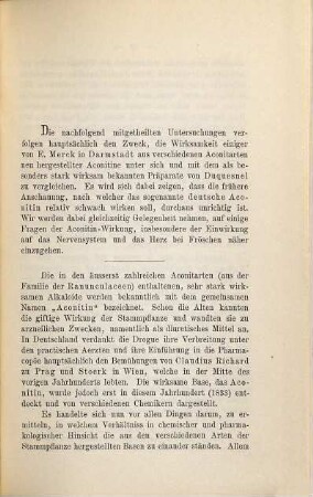 Vergleichende Versuche über die Wirksamkeit verschiedener Aconitinpräparate : Inaug.-Diss.