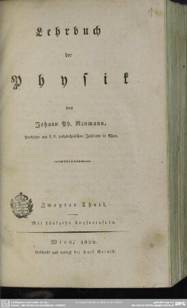 2: Lehrbuch der Physik