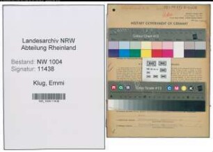 Entnazifizierung Emmi Klug , geb. 11.08.1914 (Sekretaerin)
