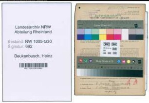 Entnazifizierung Heinz Beukenbusch , geb. 13.06.1915 (Unternehmer)