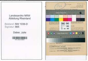 Entnazifizierung Julie Daber , geb. 29.12.1896 (Lehrerin)
