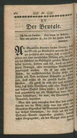 XV. Der Brutale