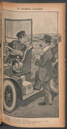 El chauffeur comedido - [Caricatura]