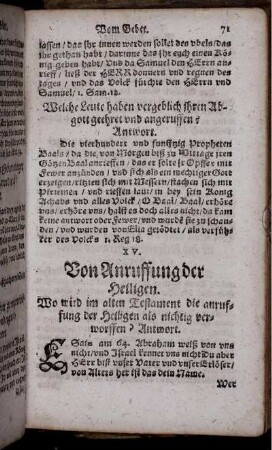 XV. Von Anruffung der Heiligen