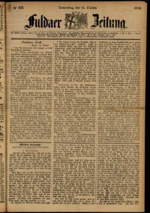 Ausgabe vom Donnerstag, den 14. Oktober 1886.
