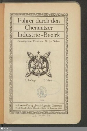 Führer durch den Chemnitzer Industrie-Bezirk