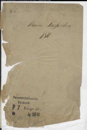 Belegakten zu den Heiratsregistern 1811, 1812 und 1813 der Munizipalität Sassenberg.