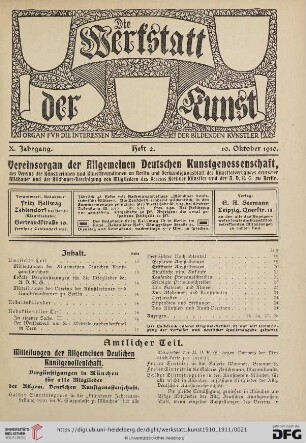 Heft 2 (10. Oktober 1910)