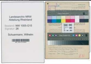 Entnazifizierung Wilhelm Schuermann , geb. 21.10.1894 (Walkmeister)