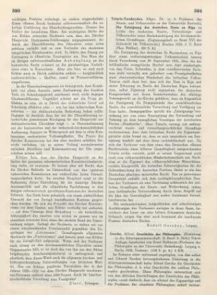 394-395 [Rezension] Gercke, Alfred, Geschichte der Philosophie