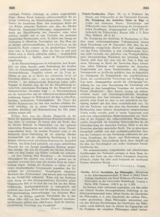 394-395 [Rezension] Gercke, Alfred, Geschichte der Philosophie