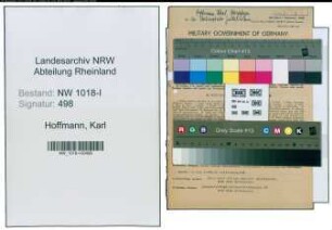 Entnazifizierung Karl Hoffmann , geb. 01.09.1893 (Krankenpfleger)