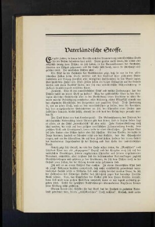 Vaterländische Stoffe.