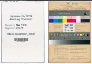 Entnazifizierung Josef Kleine-Borgmann , geb. 16.11.1900 (Buchhalter)