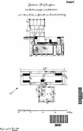 Deißlingen: Nebengebäude Bodenwaage Grundriss,Querschnitt
