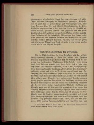 Nach Wiederherstellung der Verfassung.