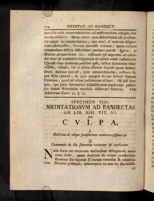 114-132, Sp. 154. De Culpa
