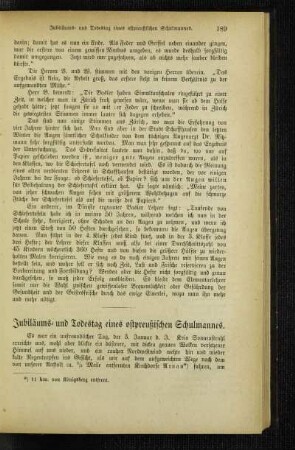 Jubiläums- und Todestag eines ostpreußischen Schulmannes