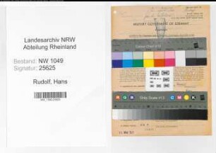 Entnazifizierung Hans Rudolf , geb. 15.12.1900 (Bahnsekretaer)