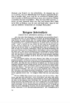 Kriegers Arbeitsschule