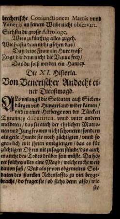 Die XI. Historia. - Die XX. Historia.