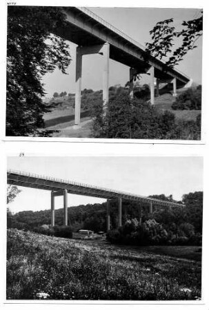 Sulzbachviadukt in km 186,136 Gesamtübersicht L = 365 m.
