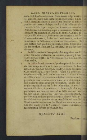 Quaestio XXIII. - XXXIIII.