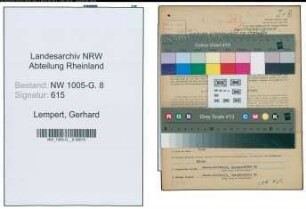 Entnazifizierung Gerhard Lempert , geb. 14.08.1905 (Wissenschaftlicher Assistent)