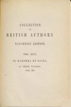 In Maremma : a story ; in three volumes, 3