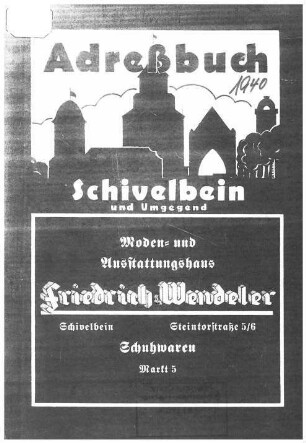 Adreßbuch für die Stadt Schivelbein und Umgegend