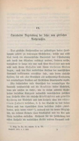 129-161 Speculative Begründung der Lehre vom göttlichen Vorherwissen
