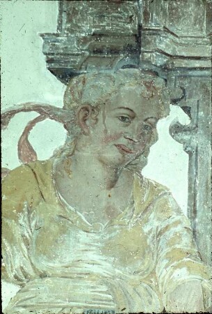 Fenster der Südwand mit Kardinaltugenden (Justitia, Prudentia)