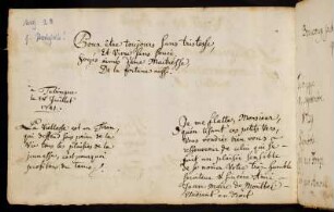 28v, Jeanmaire, Friedrich Melchior. Tübingen, 28.07.1741 [aus Montbéliard; Jurastudent in Tübingen]