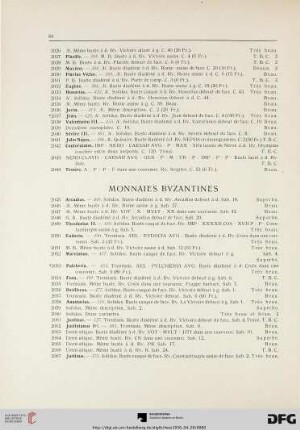 Monnaies Byzantines (Nr. 2045-2192)