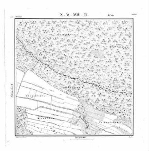 Kartenblatt NW XVIII 22 Stand 1835