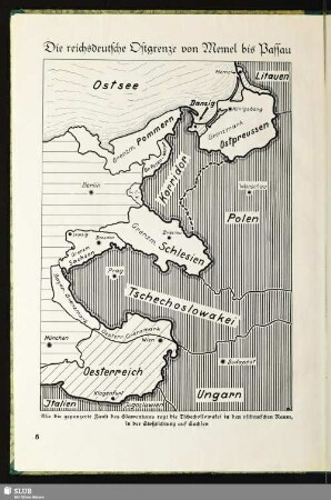 Die reichsdeutsche Ostgrenze von Memel bis Passau