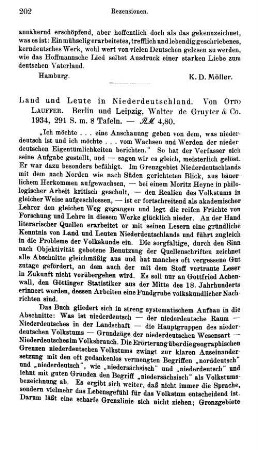 Lauffer, Otto :: Land und Leute in Niederdeutschland : Berlin u.a., de Gruyter, 1934