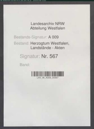 Landtagsproposition (Abschrift)