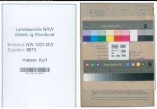 Entnazifizierung Kurt Hueser , geb. 12.03.1902 (Kaufm.Angestellter)
